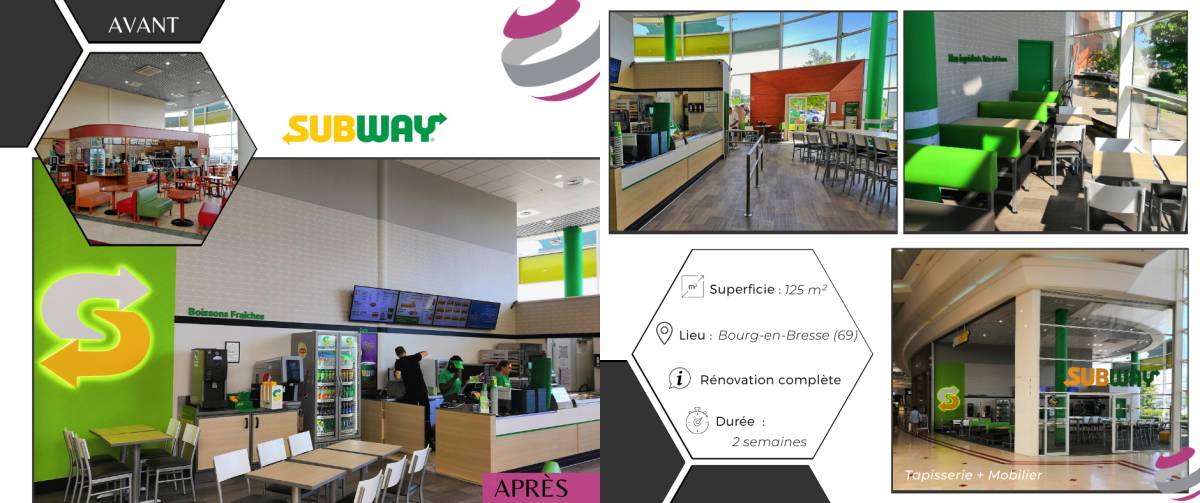 Rénovation SUBWAY BOURG EN BRESSE (01)