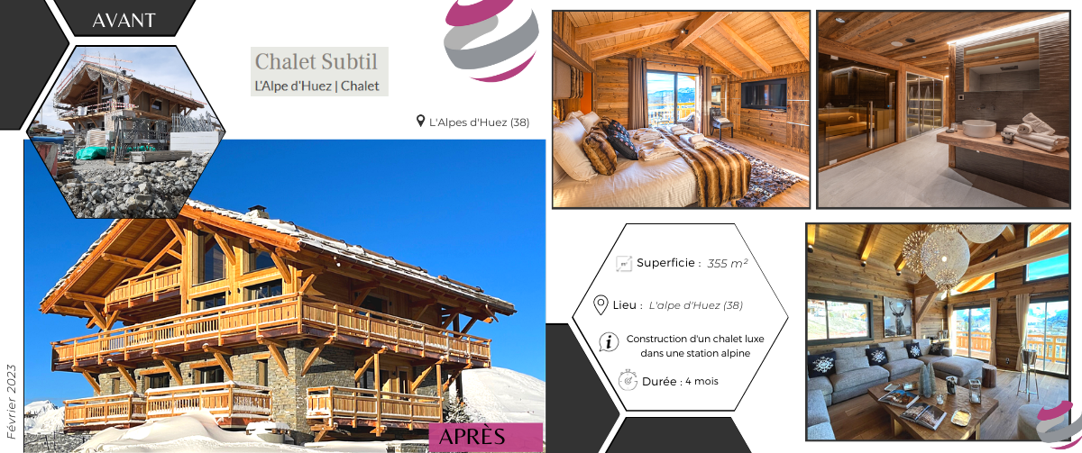 Construction d'un chalet luxe à l'alpe d'huez